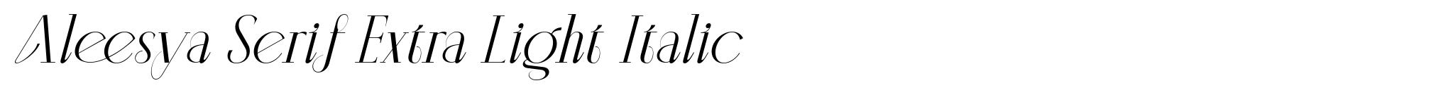 Aleesya Serif Extra Light Italic image